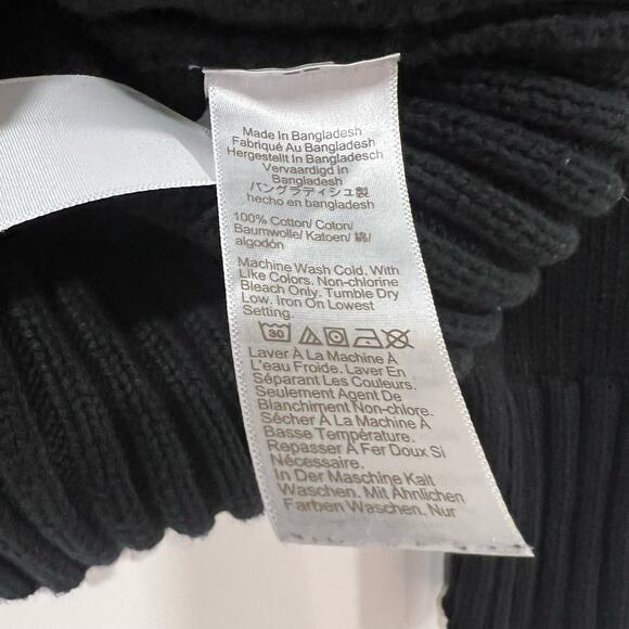 J Crew‎ Women's 100% Cotton Chunky Turtleneck Sweater in Black Size XS - Picture 5 of 9